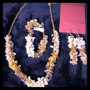 Gorgeous stone jewelry set